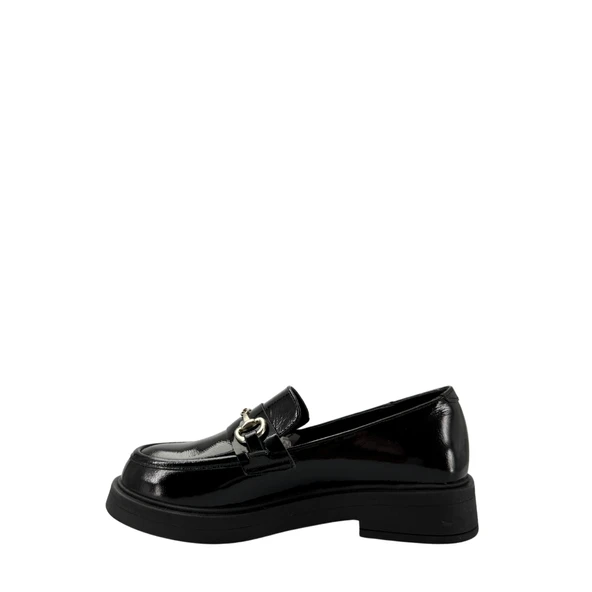 Disparita 257002 Hakiki Deri Loafer Kadın Ayakkabı Metal Tokalı - 8