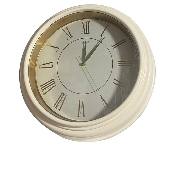 Dekoratif Duvar Saati Krem Renk 45 CM ürün görseli