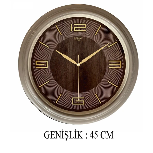 Dekoratif Duvar Saati Bej Renk 45 CM - 3