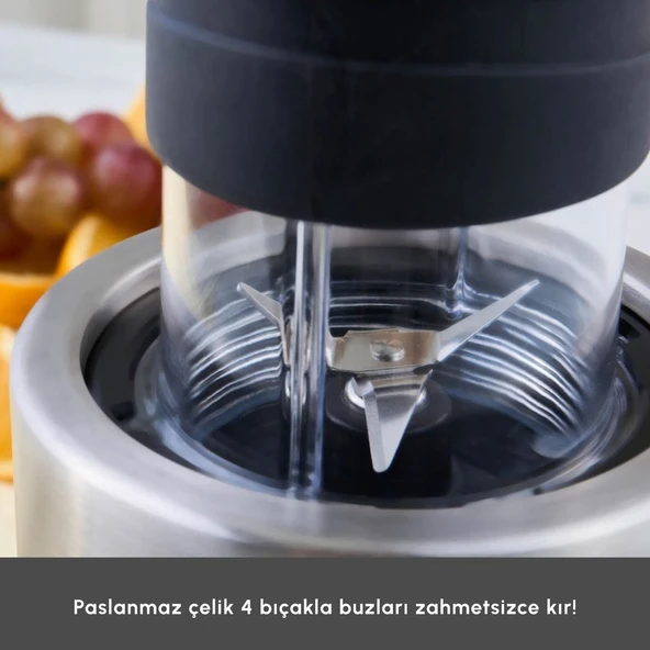 Karaca Smooth and Move Inox 350W Personal Kişisel Smoothie Blender - 9