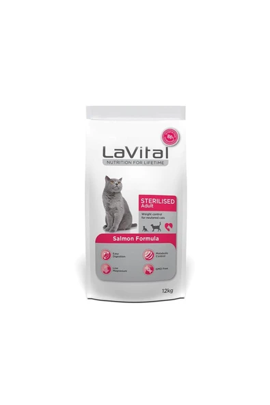 LaVital Kısırlaştırılmış Kedi Somonlu 12 KG - 2
