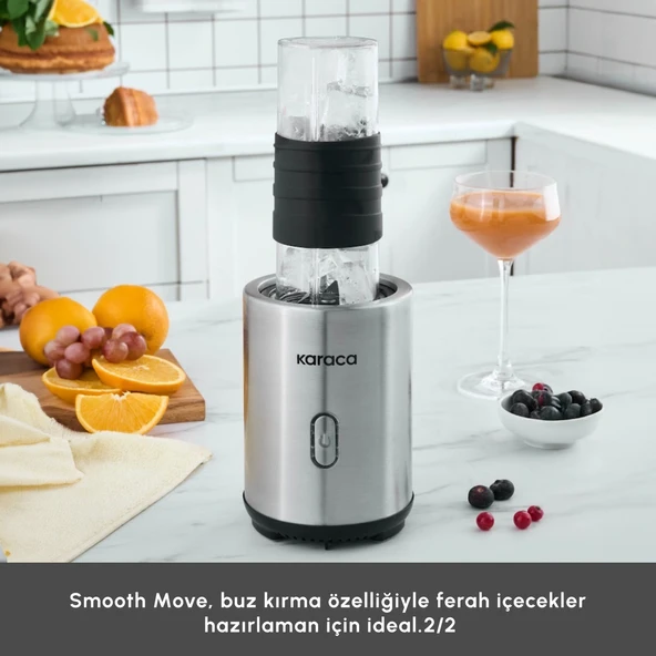 Karaca Smooth and Move Inox 350W Personal Kişisel Smoothie Blender - 5