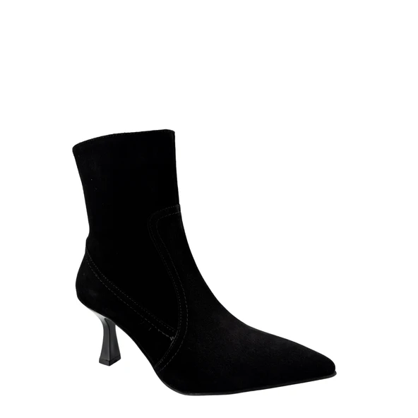 Hobby 2660 Hakiki Deri İnce Topuklu Kadın Bot - Resim 10