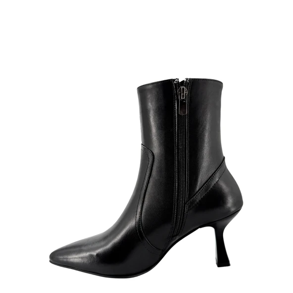 Hobby 2660 Hakiki Deri İnce Topuklu Kadın Bot - Resim 8