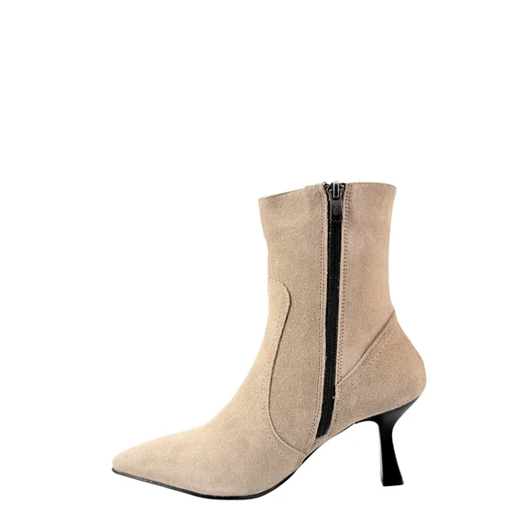 Hobby 2660 Hakiki Deri İnce Topuklu Kadın Bot - Resim 4