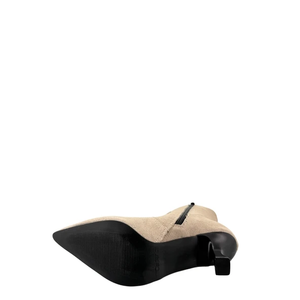 Hobby 2660 Hakiki Deri İnce Topuklu Kadın Bot - Resim 3