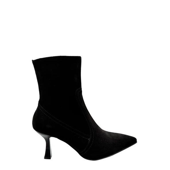 Hobby 2660 Hakiki Deri İnce Topuklu Kadın Bot - Resim 9