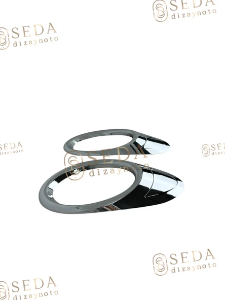 Citroen Berlingo 2 Mini Van 2008 > 2012 Sis Farı Çerçevesi 2 Prç. ABS Krom - Resim 3