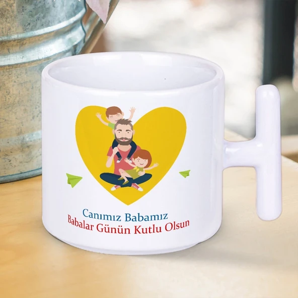 Canımız Babamız Babalar Günün Kutlu Olsun Yazılı Hediyelik T Kupa Bardak-2 ürün görseli