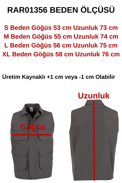 Erkek Keten Yelek Reguler Fit Yakalı Gri Renk RAR01356 - 7