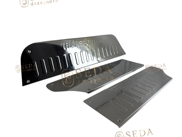 VW T4 Transporter Van 1995 > 2003 Kapı Eşiği 3 Prç. P. Çelik- Caravelle - Resim 2