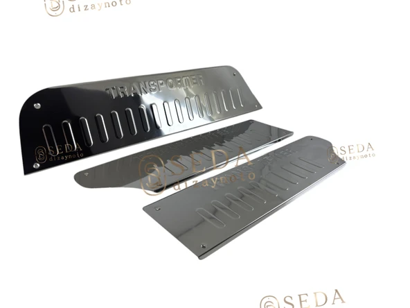 VW T4 Transporter Van 1995 > 2003 Kapı Eşiği 3 Prç. P. Çelik- Caravelle - Resim 4