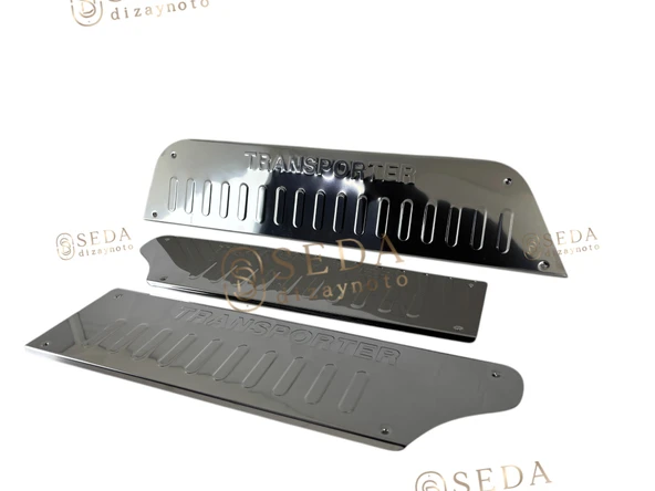 VW T4 Transporter Van 1995 > 2003 Kapı Eşiği 3 Prç. P. Çelik- Caravelle - Resim 3