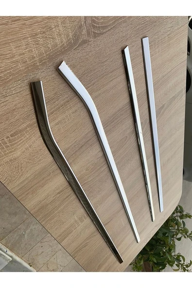 Tofaş Cam Çıtası Krom Doğan Şahin 4 Parça Kalıplı Yeni Model Paslanmaz Çelik - Resim 3