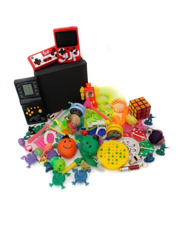 Nostaljik Özel Oyuncak Kutusu Siyah Tetris Ve Nostaljik Atari