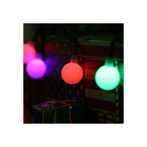50 Led Renkli Solar Güneş Enerjili Bahçe Teras Balkon Ağaç Lambası Aydınlatması - 3