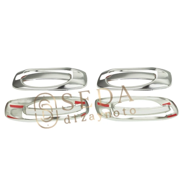 Fiat Doblo 2 Panel Van/Lav 2010 > Kapı Kolu 4 Kapı 8 Prç. P. Çelik (Set) - Resim 4