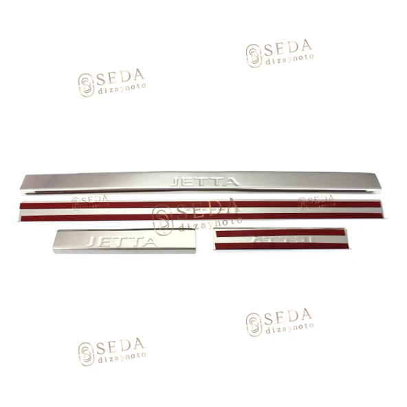 VW Jetta 5 SD 2005 > 2011 Kapı Eşiği 4 Prç. P. Çelik - Resim 3