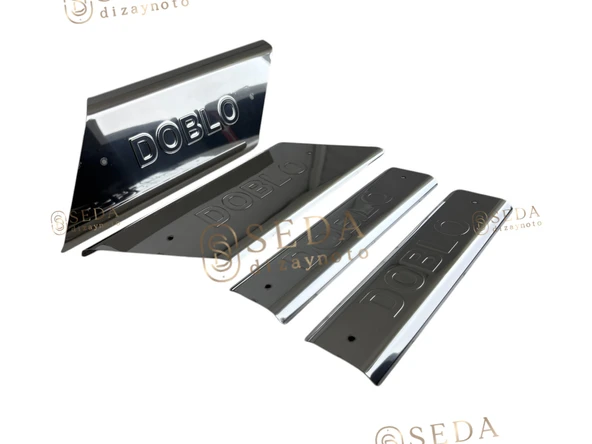 Fiat Doblo 1 Panel Van/Lav 2000 > 2010 İç Kapı Eşiği 4 Prç. P. Çelik - Resim 4