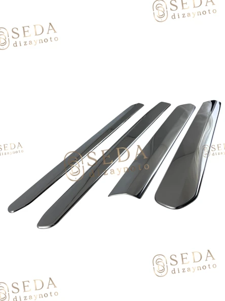 Fiat Doblo 2 Panel Van/Lav 2010 > Yan Kapı Çıtası 4 Prç. P. Çelik - Resim 3