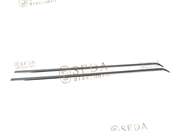 Fiat Doblo 1 Panel Van/Lav 2000 > 2010 Sürgülü Kapı Çıtası 2 Prç. P. Çelik - Resim 3