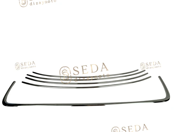 VW Caddy Mini Van 2010 > 2014 Ön Tampon Çıtası 5 Prç P. Çelik (Comfort - Resim 3