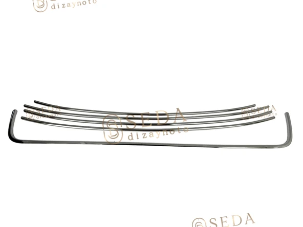 VW Caddy Mini Van 2010 > 2014 Ön Tampon Çıtası 5 Prç P. Çelik (Comfort - Resim 5