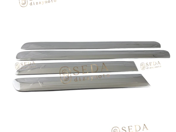 Fiat Doblo 1 Facelift Panel Van/Lav 2006 > 2010 Yan Kapı Çıtası 4 Prç. P. Çelik (Geniş) - Resim 6