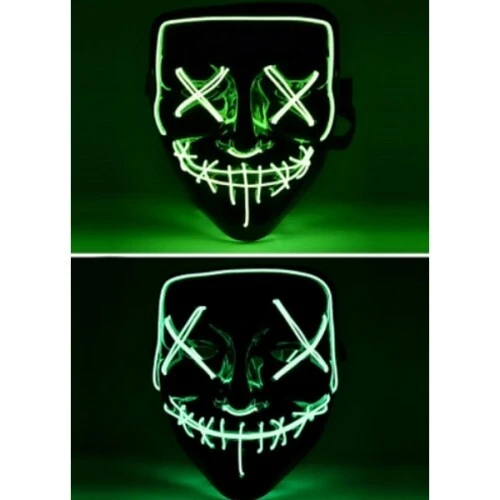 LED Işıklı Yeşil Maske - 3
