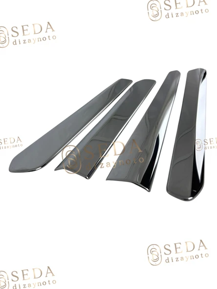 Fiat Doblo 2 Panel Van/Lav 2010 > Yan Kapı Çıtası 4 Prç. P. Çelik - Resim 7