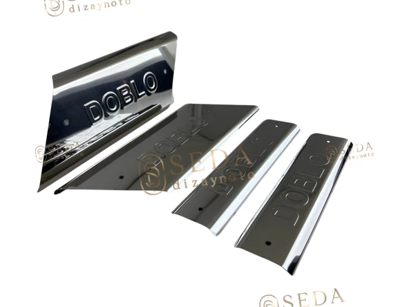 Fiat Doblo 1 Panel Van/Lav 2000 > 2010 İç Kapı Eşiği 4 Prç. P. Çelik - Resim 6