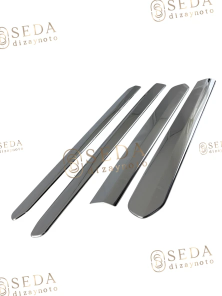 Fiat Doblo 2 Panel Van/Lav 2010 > Yan Kapı Çıtası 4 Prç. P. Çelik - Resim 4