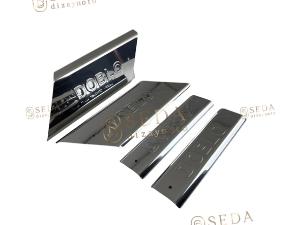 Fiat Doblo 1 Panel Van/Lav 2000 > 2010 İç Kapı Eşiği 4 Prç. P. Çelik - Resim 5