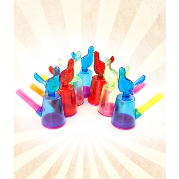 Horoz Şeklinde Sulu Düdük Oyuncak 20 Adet Birden - 3