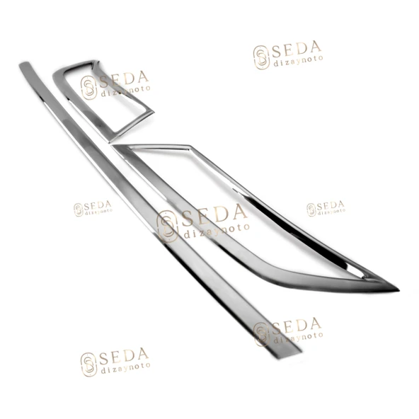 Skoda Octavia 3(A7) SD 2013 > Egzoz Çerçevesi+Ara Çıta 3 Prç.P. Çelik ürün görseli