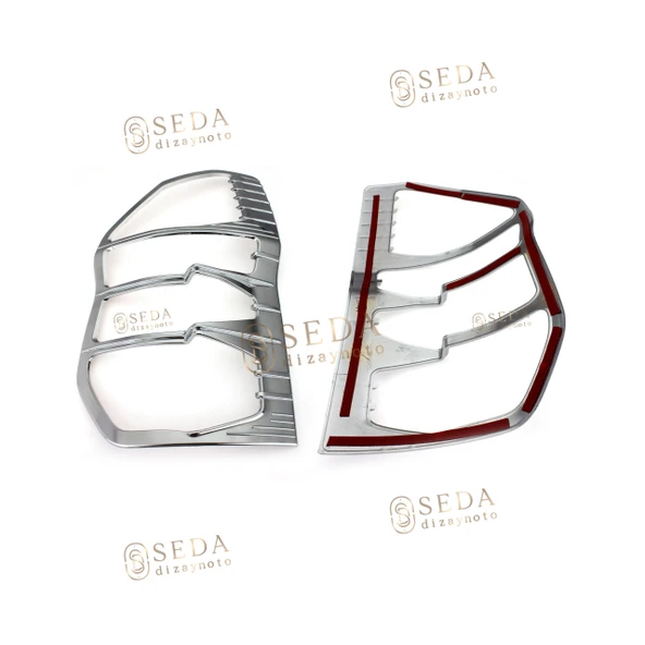 Ford Courier Van 2014 > 2023 Stop Çerçevesi 2 Prç. ABS Krom - Resim 4