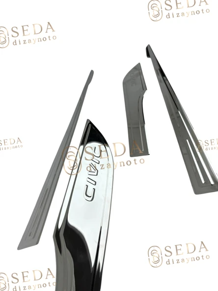 Honda Civic SD 2016 > Yan Kapı Çıtası 4 Prç. P. Çelik-Yazılı - Resim 2