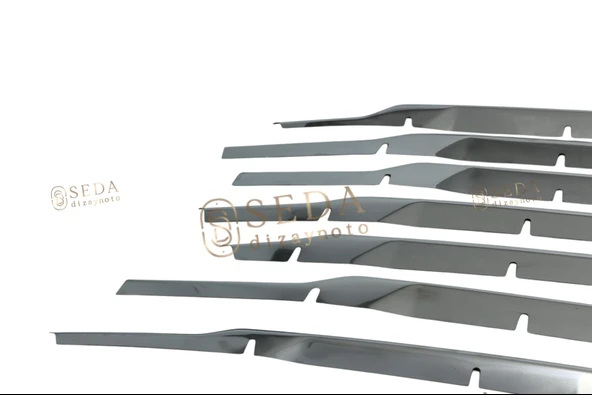 Ford Courier Van 2018 > 2023 Ön Panjur 7 Prç. Set P. Çelik - Resim 6