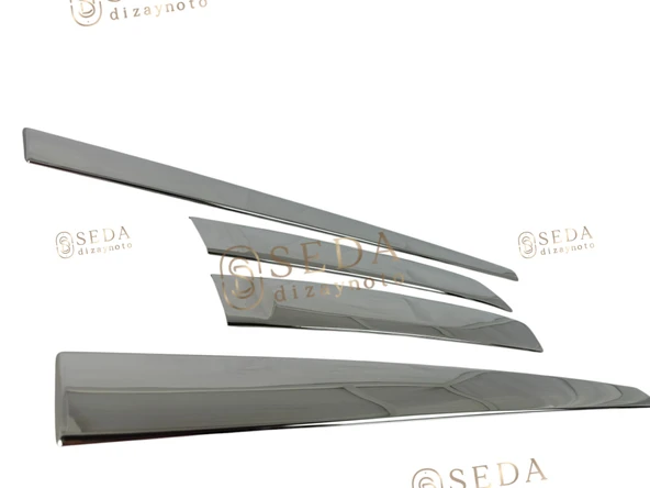 Ford Fiesta 5 HB /3d 2006 > 2009 Yan Kapı Çıtası 4 Prç. P. Çelik - Resim 2