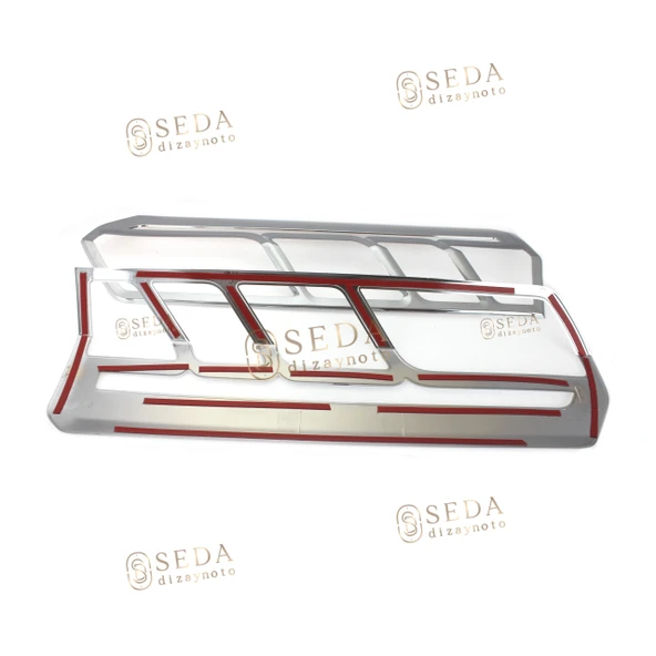 Ford Transit Van 2014 > Stop Çerçevesi 2 Prç. ABS Krom - Resim 4