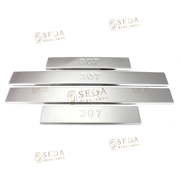 Peugeot 307 HB /SW 2001 > 2008 Kapı Eşiği 4 Prç. P. Çelik - Resim 3