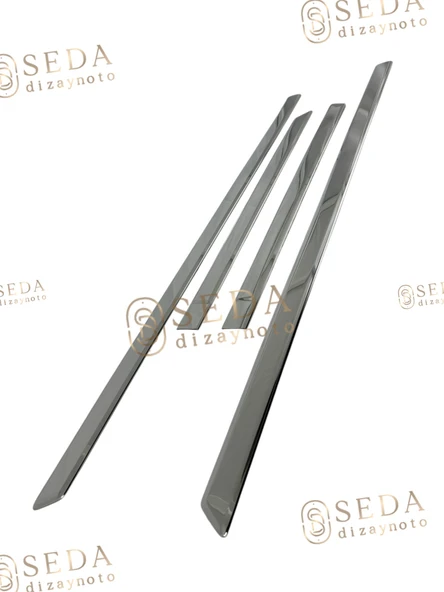 Ford Fiesta 5 HB /3d 2002 > 2006 Yan Kapı Çıtası 4 Prç. P. Çelik - Resim 2