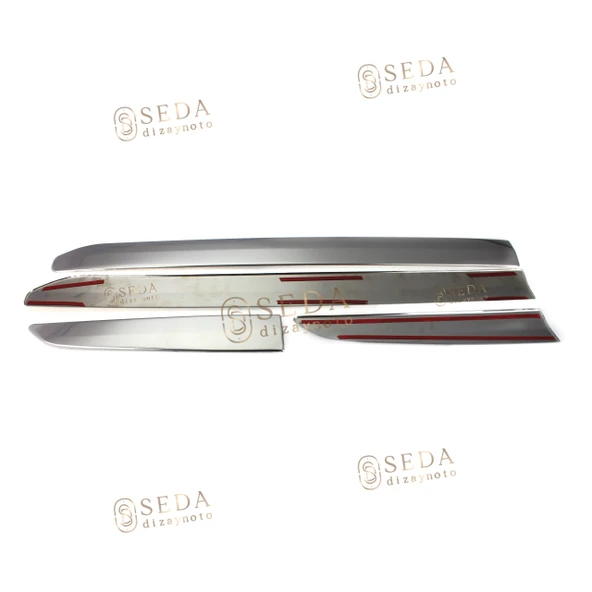 Ford Courier Van 2014 > 2023 Yan Kapı Çıtası 4 Prç. P. Çelik - Resim 4