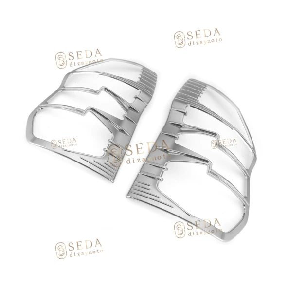 Ford Courier Van 2014 > 2023 Stop Çerçevesi 2 Prç. ABS Krom - Resim 2