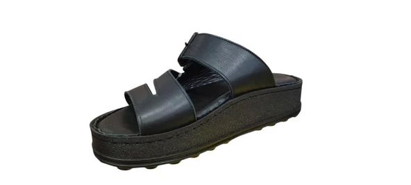 MAMMAMİA D25YT-1295 KALIN TABAN YUMUŞAK DERİ KADIN SANDALET - 4