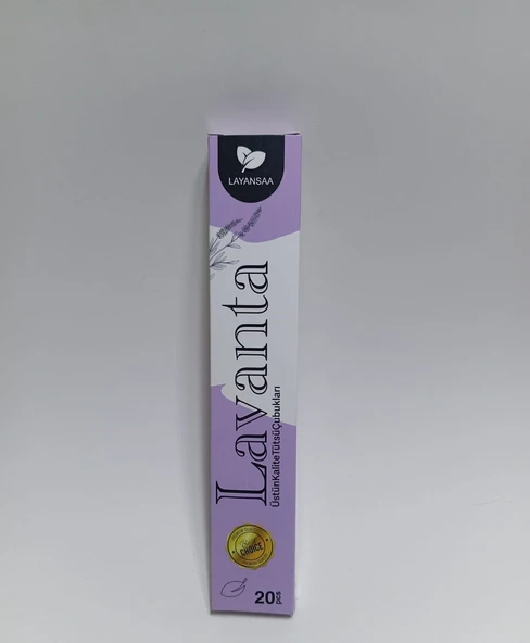 Tedi Sanat Çubuk Tütsü Lavanta 20 Adet (1 Paket) Lavander Layansaa