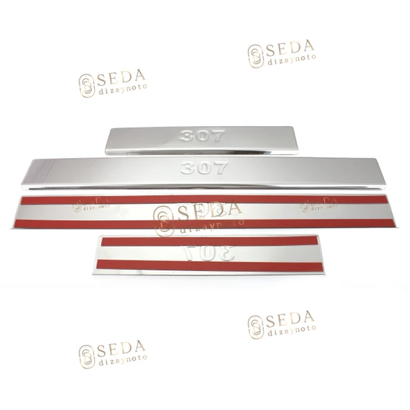 Peugeot 307 HB /SW 2001 > 2008 Kapı Eşiği 4 Prç. P. Çelik - Resim 4