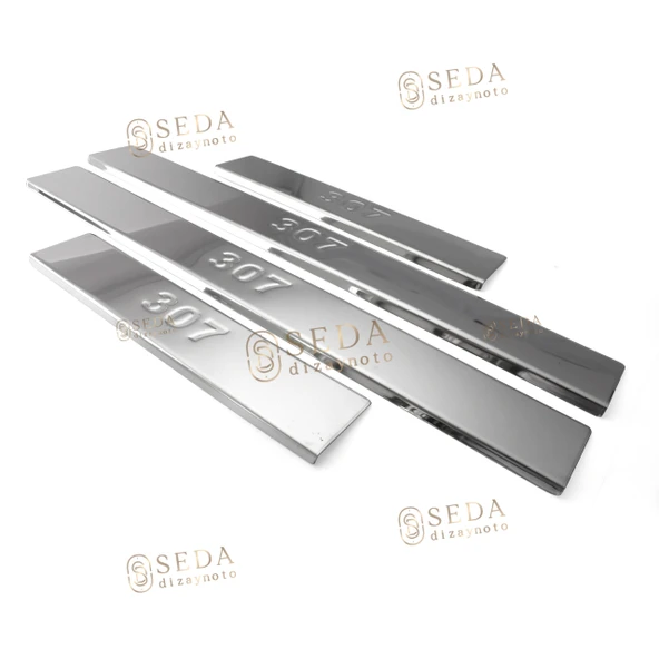 Peugeot 307 HB /SW 2001 > 2008 Kapı Eşiği 4 Prç. P. Çelik - Resim 2