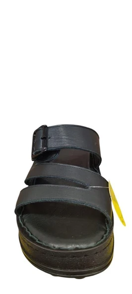 MAMMAMİA D25YT-1295 KALIN TABAN YUMUŞAK DERİ KADIN SANDALET - 7