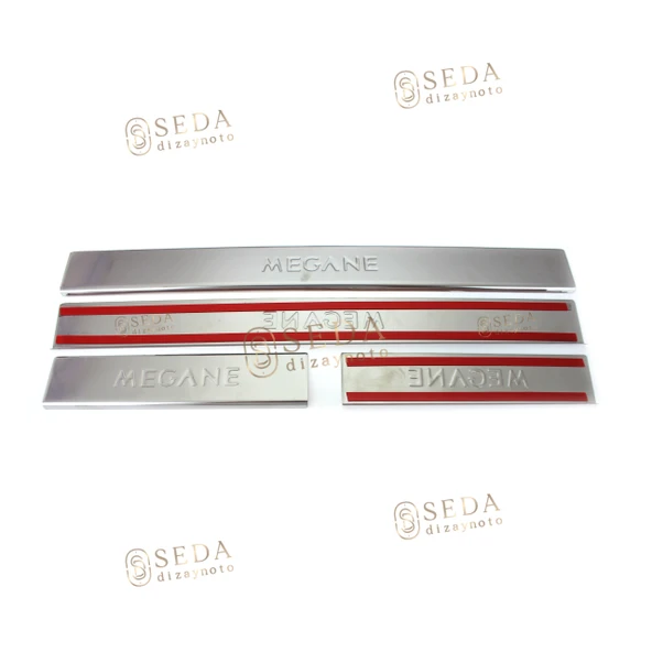 Renault Megane 3 HB /SW 2010 > 2016 Kapı Eşiği 4 Prç. P. Çelik - Resim 4